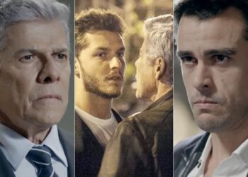 Em ‘Império’, Enrico surta ao descobrir que o pai tem um amante: ‘Você é gay?’