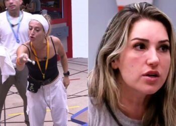 Bruna esbarra braço no rosto de Amanda e brothers acusam agressão no BBB 23