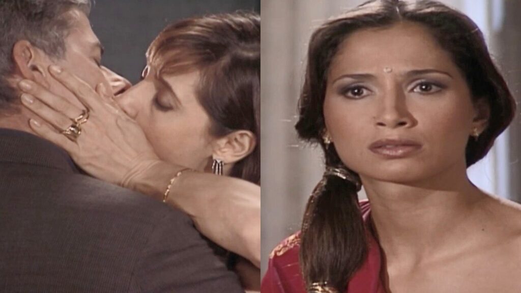 Luciana descobre caso de amor de Helena e César