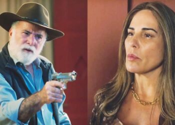 Faroeste? Antônio e Irene puxam suas armas e trocam tiros em acerto de contas: ‘Eu atiro também’