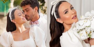 Casados! Larissa Manoela e André Luiz Frambach trocam alianças em cerimônia intimista