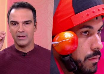 Veja o vídeo | Tadeu reúne todos na sala para cancelar o Big Fone atendido por Maike