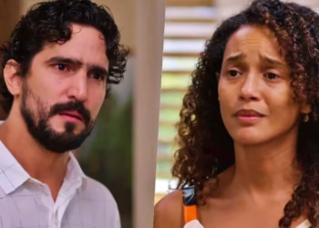 Raquel implora pelo perdão de Ivan na frente de Heleninha no aeroporto: ‘Descobri tudo’